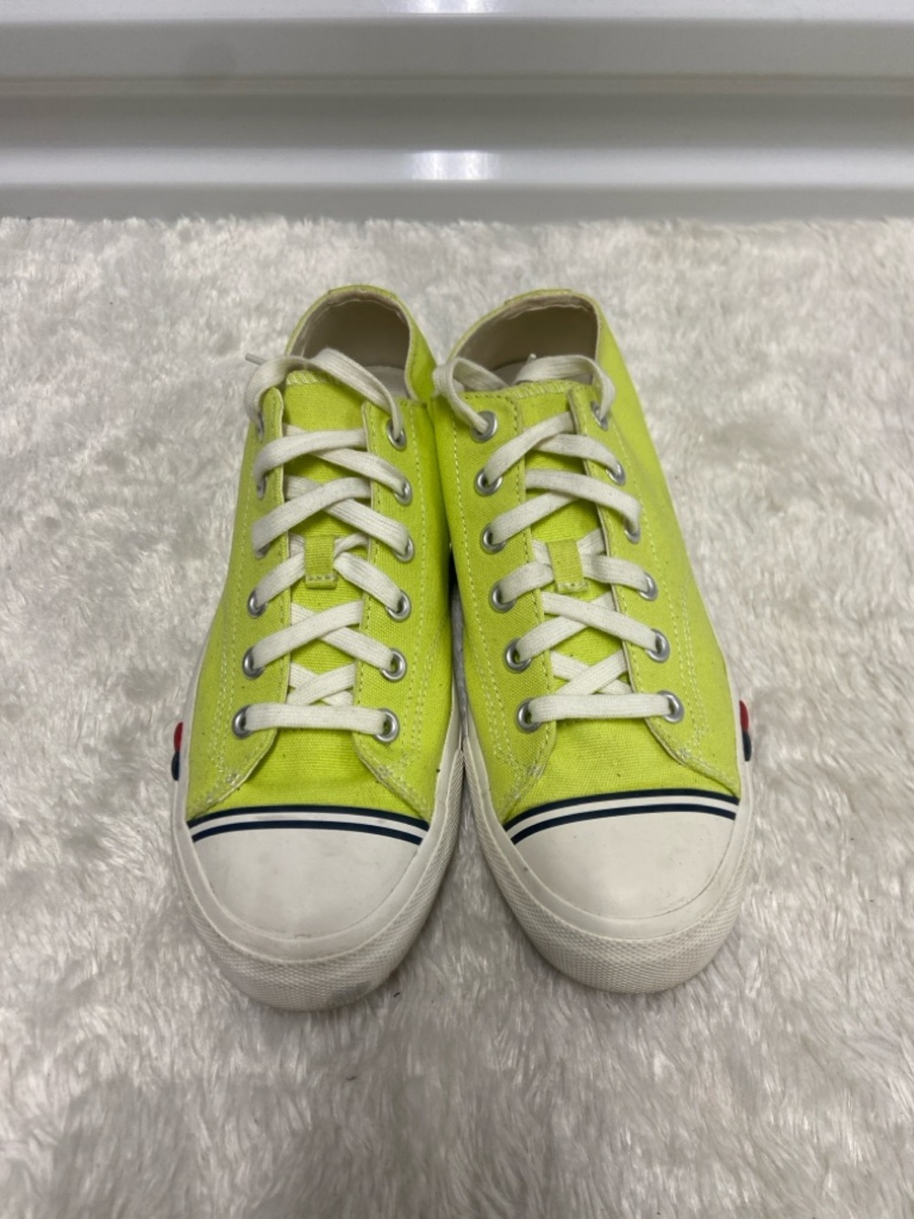 Kids Low-Top Neon Lime Canvas Sneakers